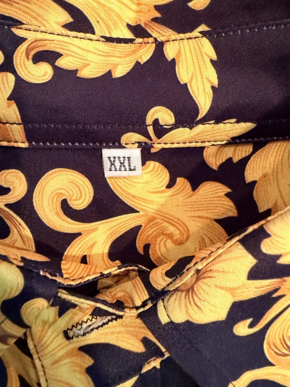 Daupanzees | men’s luxury print dress shirt. Size: XXL - Picture 12 of 16
